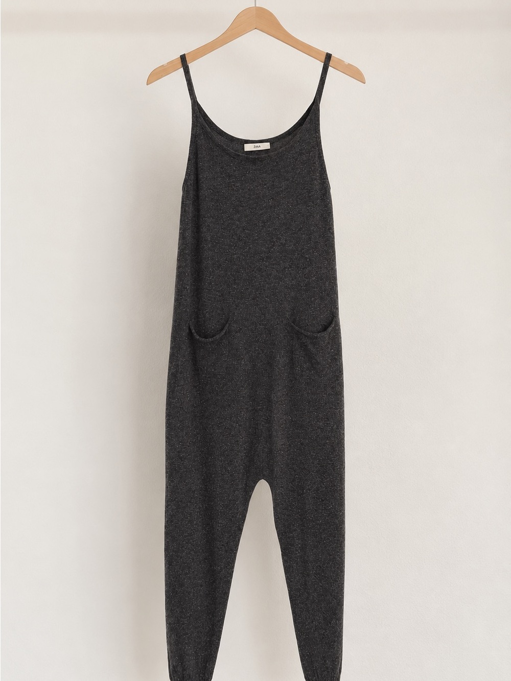 Zara Charcoal Knit Strap Jumpsuit